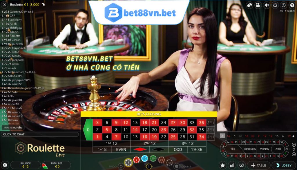 Live Casino Bet88 trực tuyến